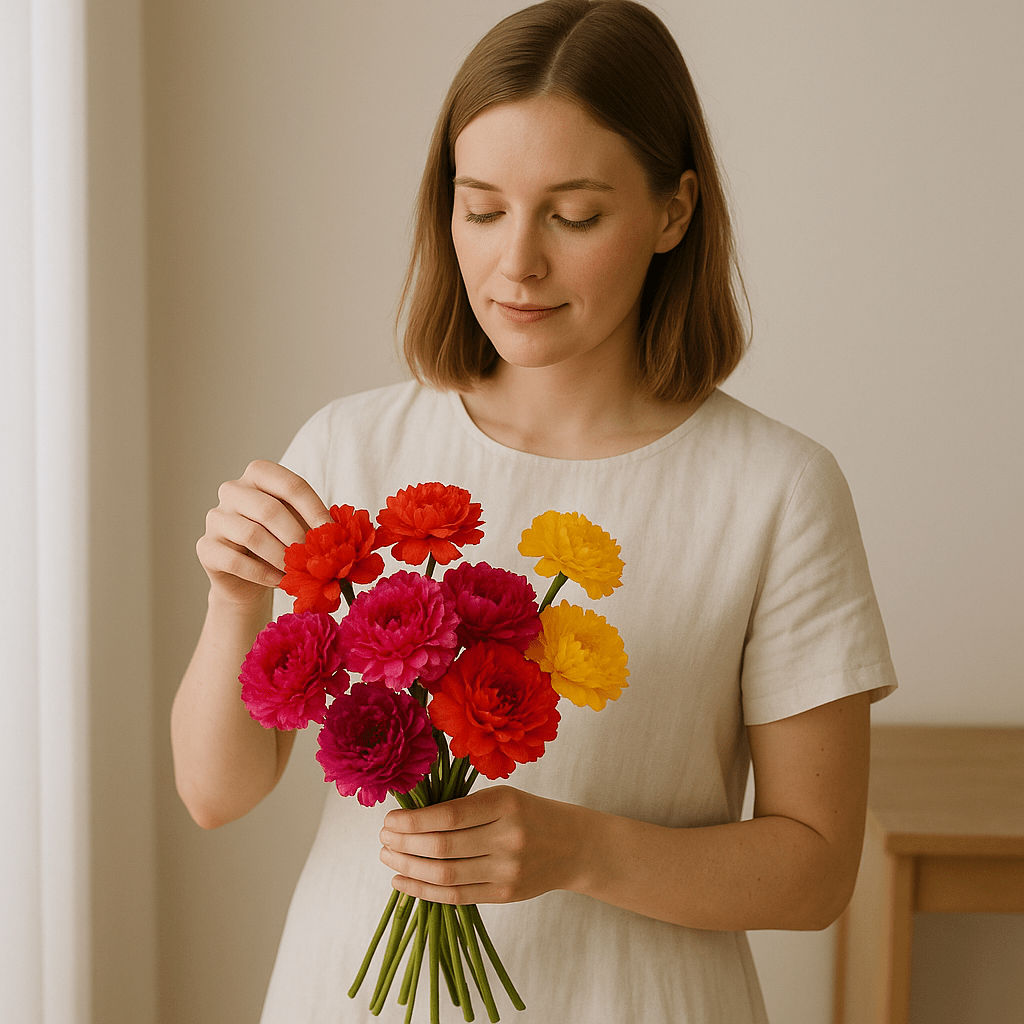 Buchetele fără verdeață: minimalism sau provocare florală