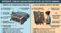 Tablou canvas printat UV versus cel pictat manual